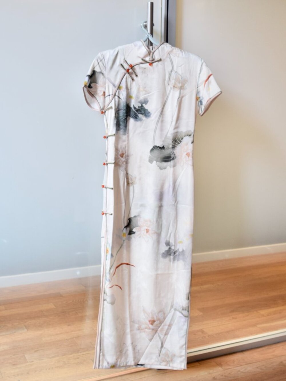 Lotus Flora Qipao Long Dress - Chinese Traditional Cheongsam